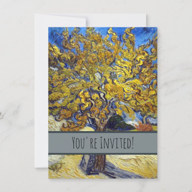 Van Gogh Mulberry Tree Masterpiece Art Einladung (Vorderseite)