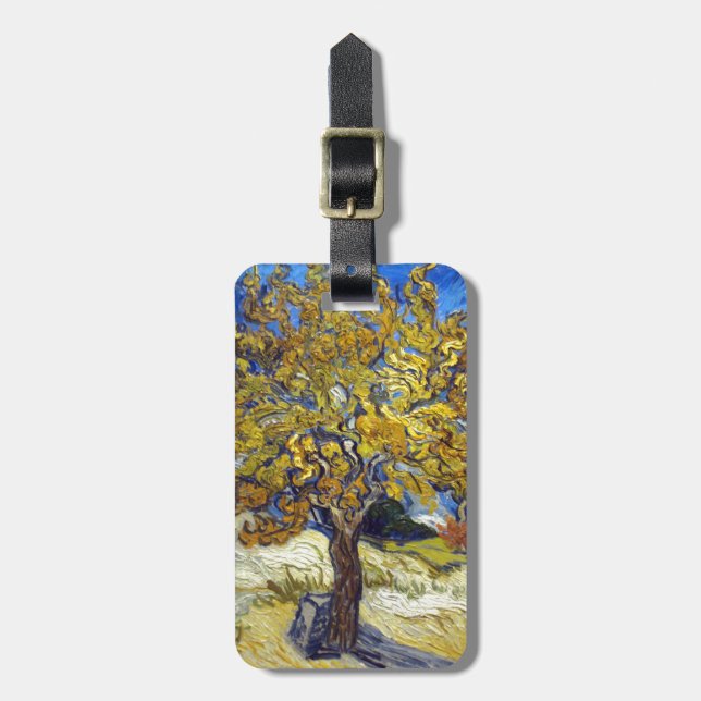 Van Gogh Mulberry Tree Masterpiece Art Gepäckanhänger (Vorderseite vertikal)
