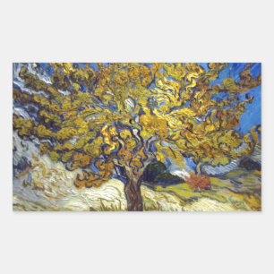 Van Gogh Mulberry Tree Masterpiece Art Rechteckiger Aufkleber