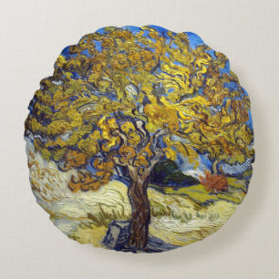 Van Gogh Mulberry Tree Masterpiece Art Rundes Kissen