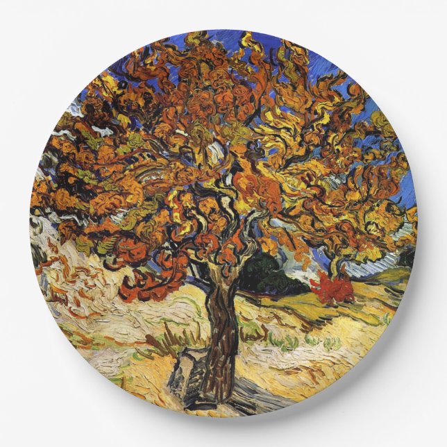 Van Gogh - Mulberry Tree, schöne Kunst Pappteller (Vorderseite)