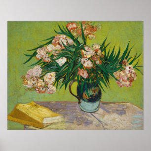 Van Gogh Oleanders Rosa Florale Stillleben Kunst Poster