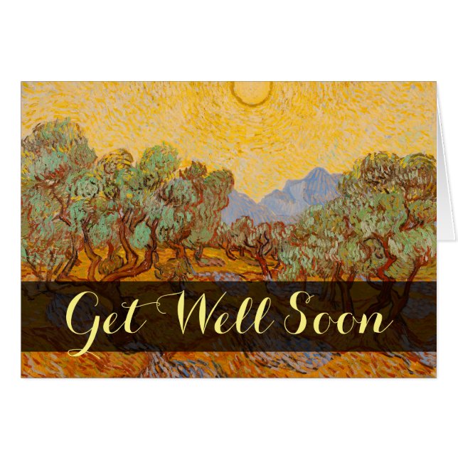 Van Gogh Olive Trees Yellow Sun Sky (Vorderseite (Horizontal))