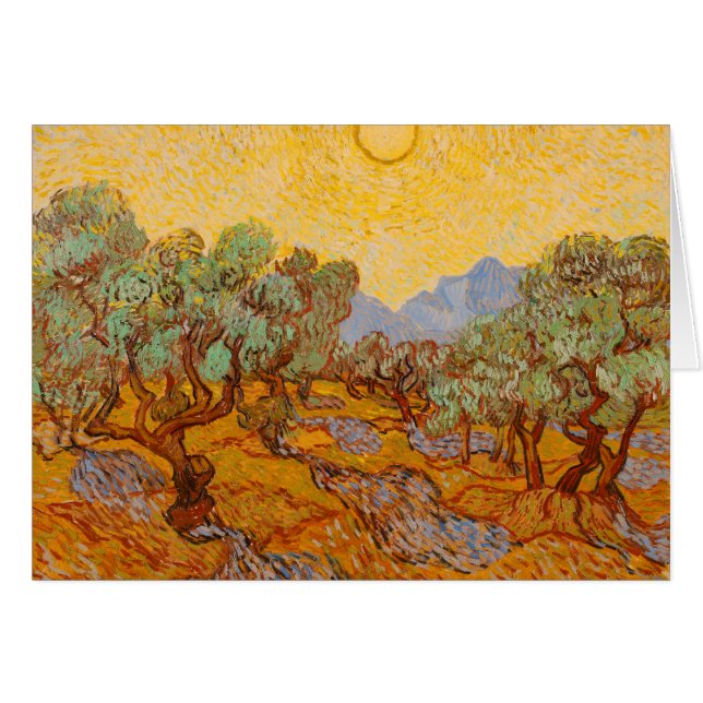 Van Gogh Olive Trees Yellow Sun Sky (Vorderseite (Horizontal))