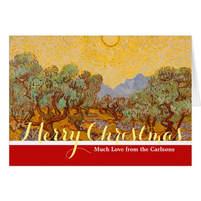 Van Gogh Olive Trees Yellow Sun Sky (Vorderseite (Horizontal))