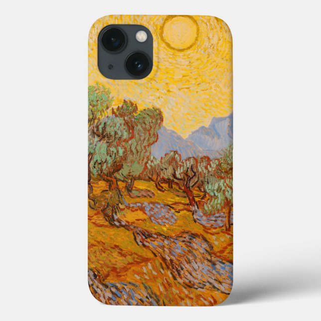 Van Gogh Olive Trees Yellow Sun Sky Case-Mate iPhone Hülle (Rückseite)
