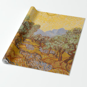 Van Gogh Olive Trees Yellow Sun Sky Geschenkpapier