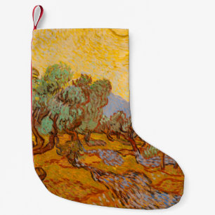 Van Gogh Olive Trees Yellow Sun Sky Kleiner Weihnachtsstrumpf
