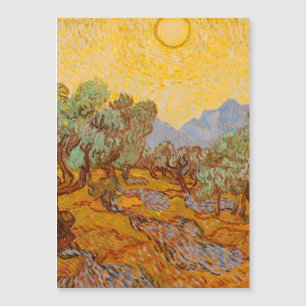 Van Gogh Olive Trees Yellow Sun Sky Magnetkarte
