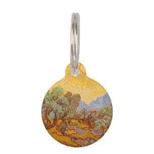 Van Gogh Olivenbäume Gelbe Sonne Himmel Haustiermarke