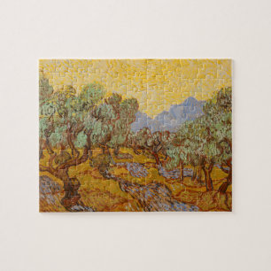 Van Gogh Olivenbäume Gelbe Sonne Himmel Puzzle