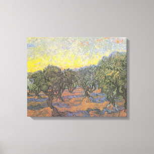 Van Gogh Olivenbäume Gelber Himmel Kunst Leinwanddruck