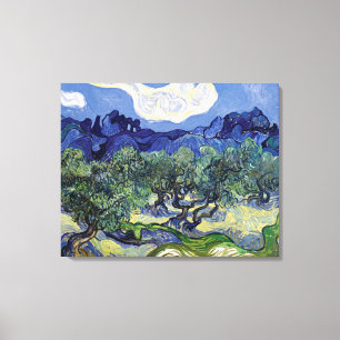 Van Gogh - Olivenbäume in einer Berglandschaft Leinwanddruck