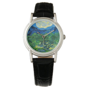 Van Gogh Olivenbäume in einer Bergwelt Armbanduhr