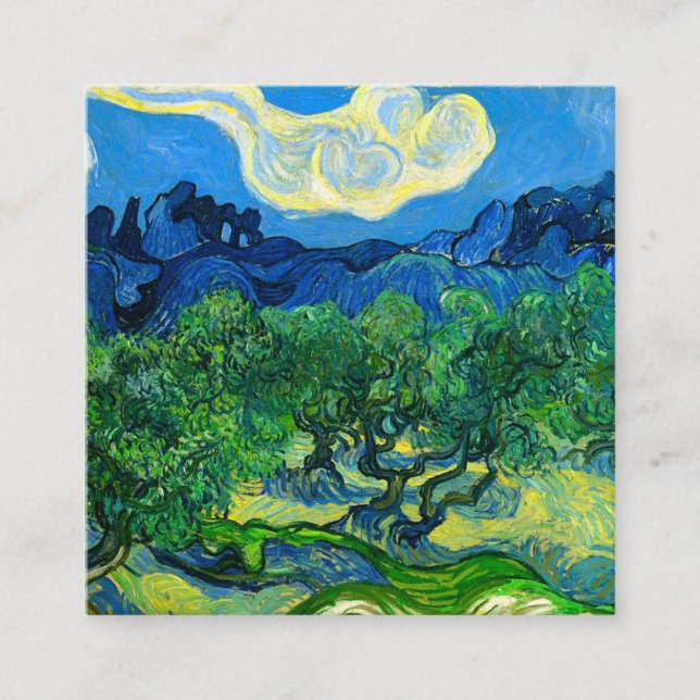 Van Gogh Olivenbäume in einer Bergwelt Begleitkarte (Vorderseite)