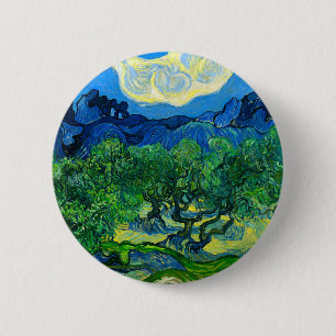 Van Gogh Olivenbäume in einer Bergwelt Button