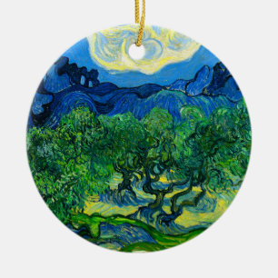 Van Gogh Olivenbäume in einer Bergwelt Keramik Ornament
