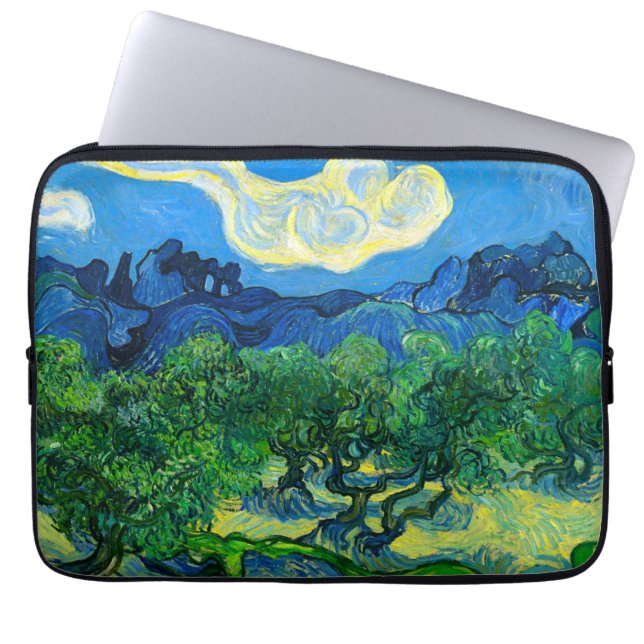 Van Gogh Olivenbäume in einer Bergwelt Laptopschutzhülle (Vorderseite)