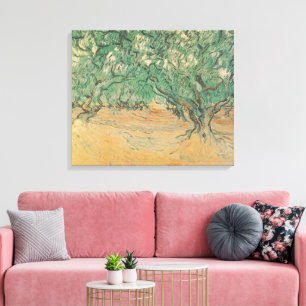 Van Gogh Olivenhain - Salbeigrüne Naturkunst Leinwanddruck