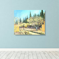 Van Gogh Orchard in Blossom, grenzt an die Zypress