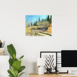 Van Gogh Orchard in Blossom, grenzt an die Zypress Poster