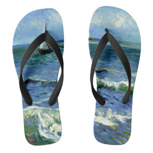 Van Gogh painting, Seascape, Flip Flops