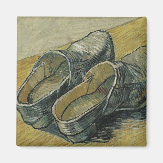 Van Gogh Pair of Leather Clogs (F607) Fine Art Magnet (Vorne)