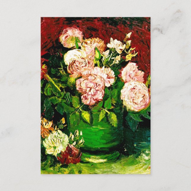 Van Gogh Peonies und Rose Begleitkarte (Vorderseite)