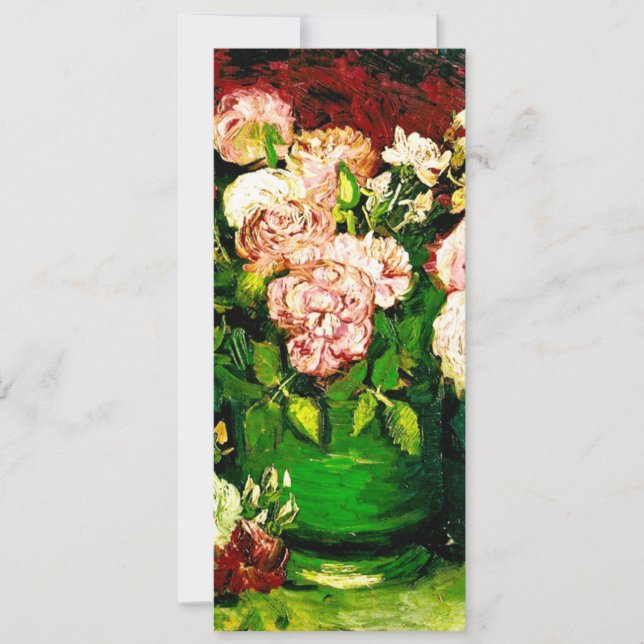 Van Gogh Peonies und Rose Einladung (Vorderseite)