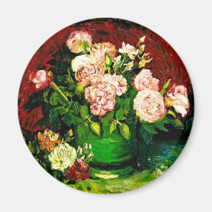 Van Gogh Peonies und Rose Magnet