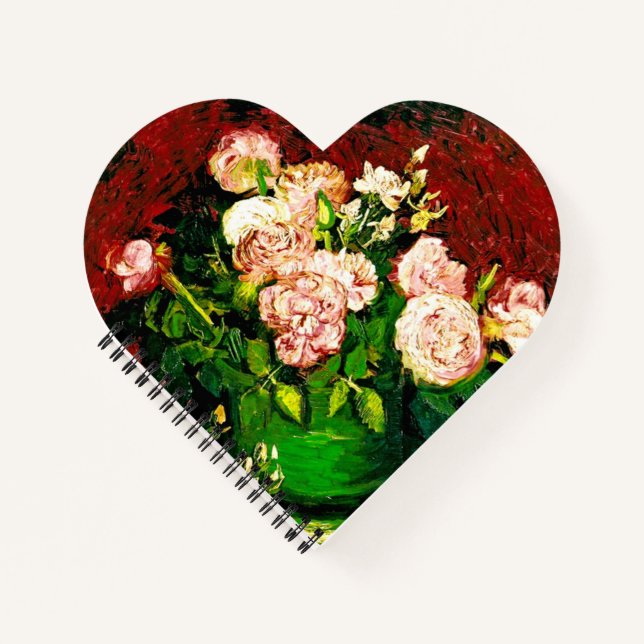 Van Gogh Peonies und Rose Notizbuch (Vorderseite)