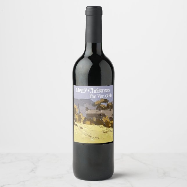 Van Gogh Personalisiert Wine Label Weinetikett (Vorderseite)