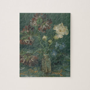 Van Gogh Pfingstrosen & Blaue Rittersporne Kunst Puzzle