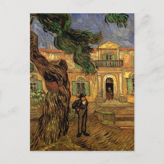 Van Gogh Pine Trees Abbildung Garden St Paul Hospi Postkarte (Vorderseite)