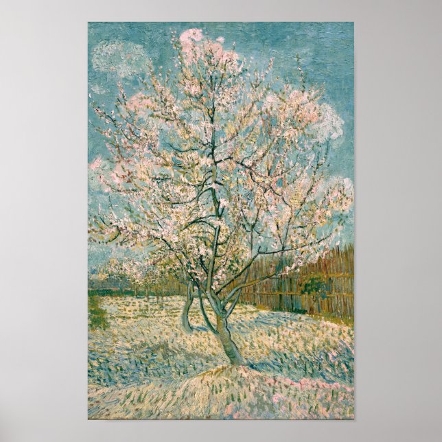 Van Gogh Pink Peach Tree in Blossom (F404) Poster (Vorne)