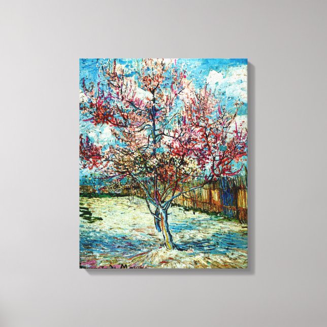 Van Gogh - Pink Peach Tree Leinwanddruck (Vorderseite)