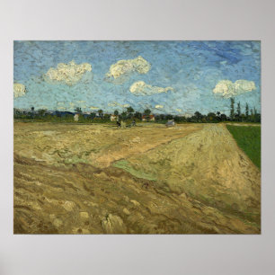 Van Gogh - Plowed Fields ("De Furrows") Poster