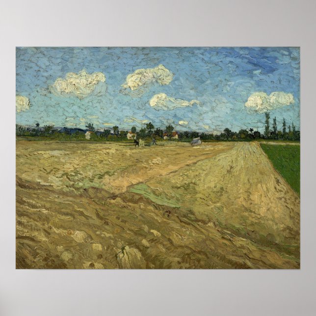 Van Gogh - Plowed Fields ("De Furrows") Poster (Vorne)