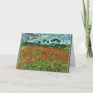 Van Gogh - Poppy Field Karte