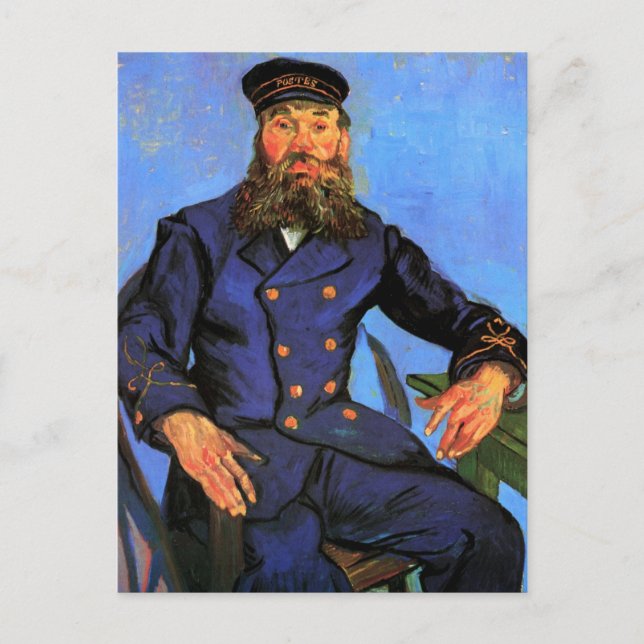 Van Gogh, Portrait des Postmanns Joseph Roulin Postkarte (Vorderseite)
