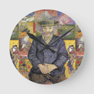Van Gogh Portrait von Pere Tanguy Post-Impressioni Runde Wanduhr