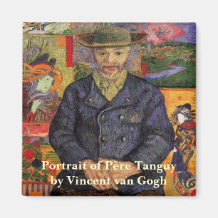 Van Gogh, Portrait von Père Tanguy, Vintage Kunst Magnet