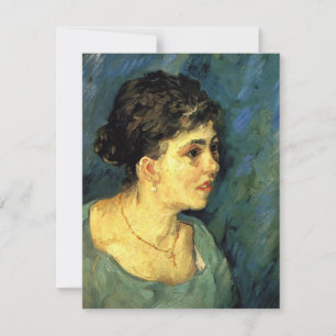 Van Gogh, Porträt einer Frau in Blau, Vintage Kuns