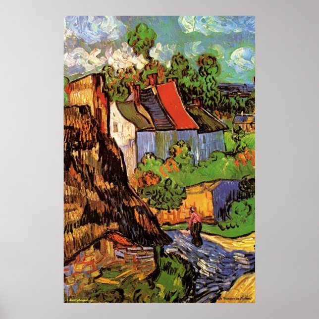 Van Gogh Posters - "Houses in Auvers" 1890 - Art Poster (Vorne)