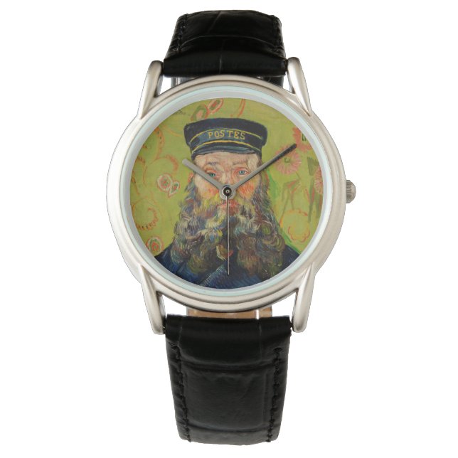 Van Gogh Postman. Portrait Impressionismus Art Armbanduhr (Vorderseite)