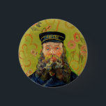 Van Gogh Postman. Portrait Impressionismus Art Button<br><div class="desc">Van Gogh "The Postman (Joseph Roulin)"-Taste. Impressionistische Kunst.</div>