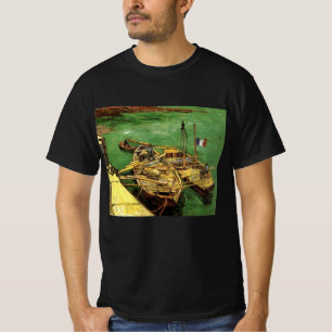 Van Gogh Quay mit Männern entladen Sand Barges T-Shirt