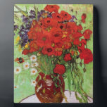 van Gogh Red Poppies and Daisies Platte Fotoplatte<br><div class="desc">Van Gogh Red Poppies and Daises Nummernschild. Oil painting on canvas from 1890. In Colorful flower painting by Van Gogh, while not as famous as his celebrated vase of sunflowers, this work represents yet another charming entry in the artist's extensive katalog of floral still lifes. A great gift for fans...</div>