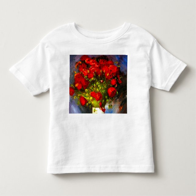 Van Gogh Red Poppies Kleinkind T-shirt (Vorderseite)