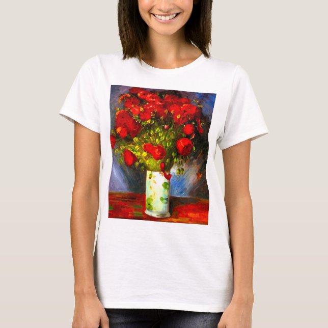 Van Gogh Red Poppies T-Shirt (Vorderseite)